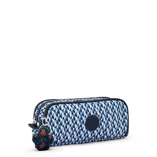 Sacs Kipling Gitroy Printed Pencil Case Bleu | FR 1087EB